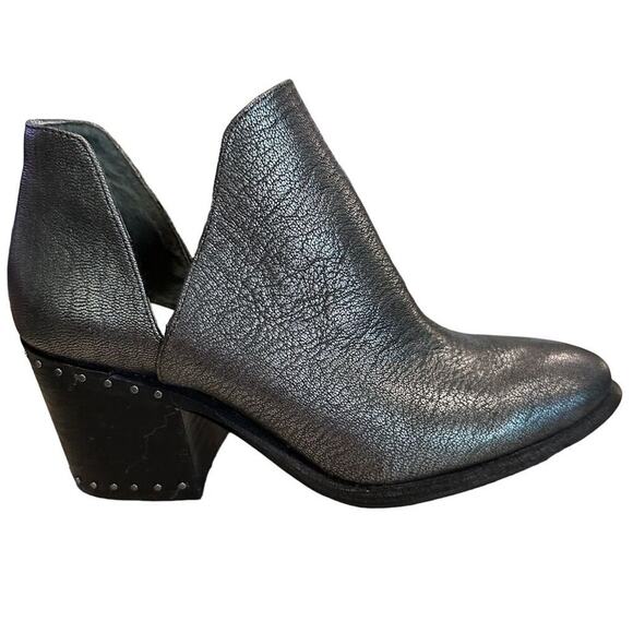 Vince Camuto Women's Petran Pewter Booties Size 6M Studded Block Heel - Picture 2 of 7